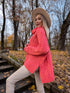 ELYNDI extended wool sweater - CORAL PRE-ORDER